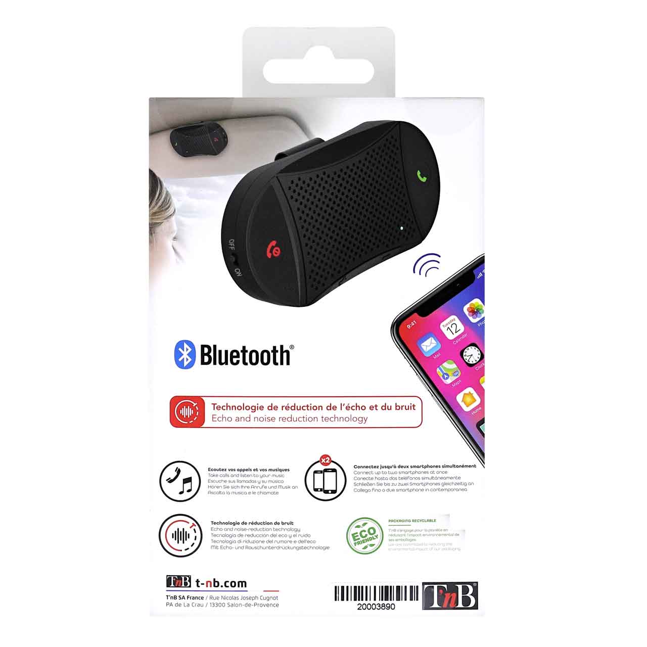 TNB CARBTKIT4V2 BLUETOOTH HANDS FREE KIT WITH BUILT IN MICROPHONE
