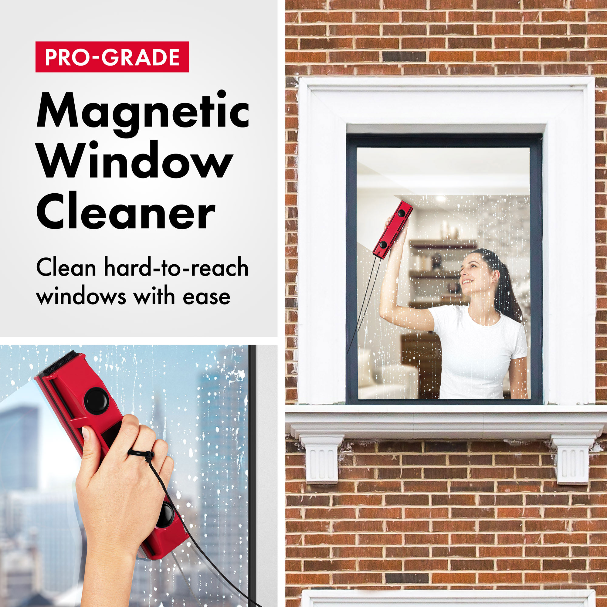 MAGNETIC WINDOW CLEANER 2-8MM GLASS