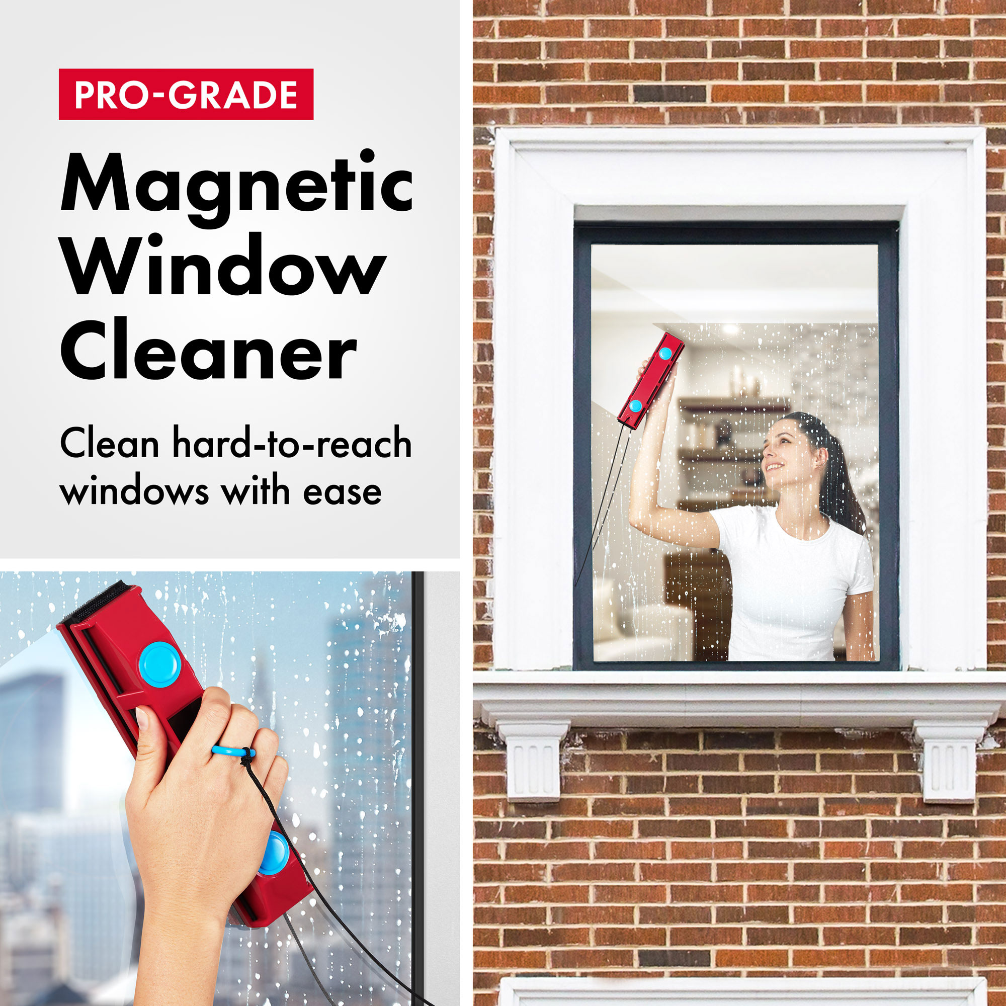 MAGNETIC WINDOW CLEANER 8-18MM GLASS