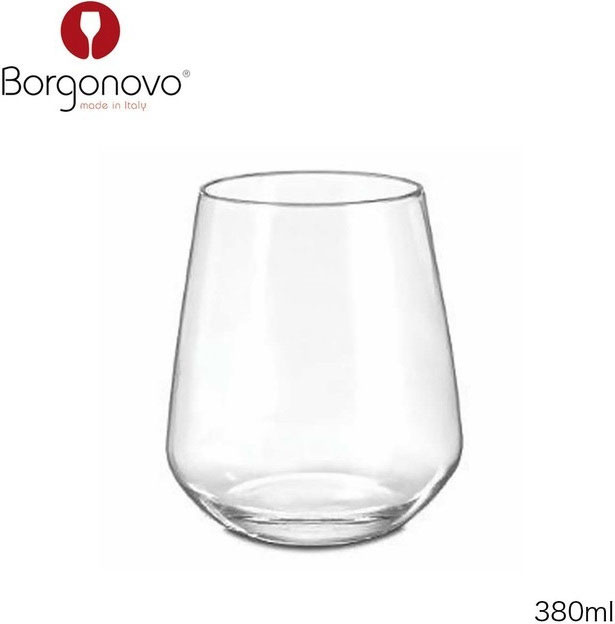 BORGONOVO CONTEA GLASSES 380ML STEMLESS SET 3PCS