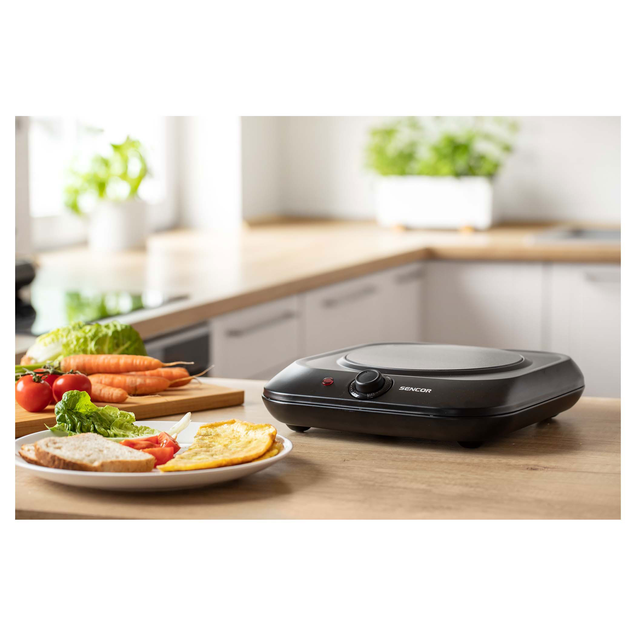SENCOR SCP 1763BK SINGLE INFRARED COOKING PLATE 1200W