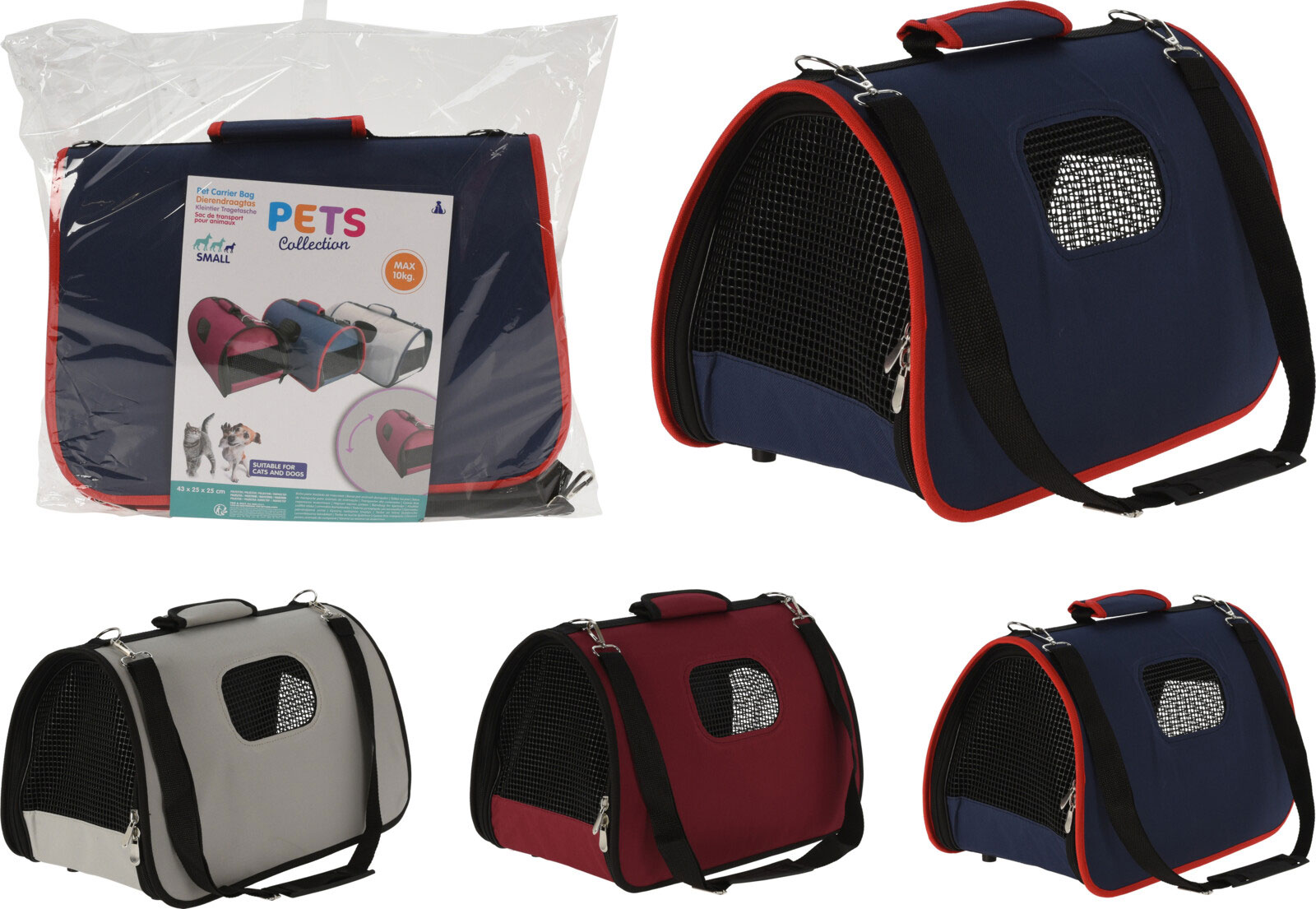 ANIMAL CARRY BAG 3 ASSORTED COLORS