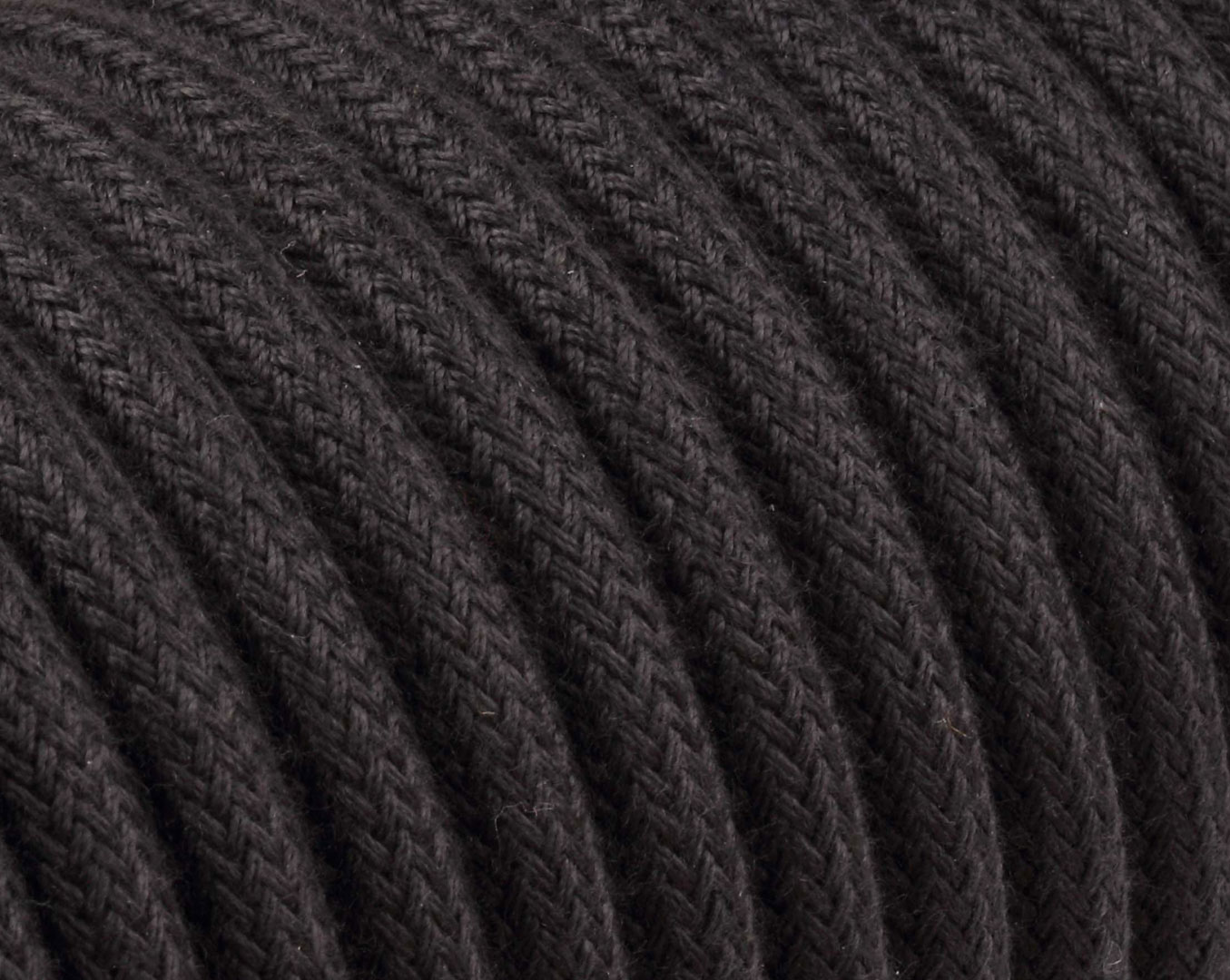 FABRIC CABLE BLACK 2X0.75MM PER METER