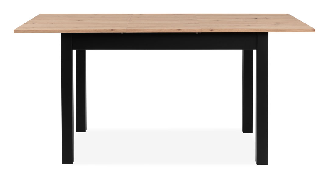 FINORI COBURG EXTENDABLE TABLE BLACK/OAK 120-160CM