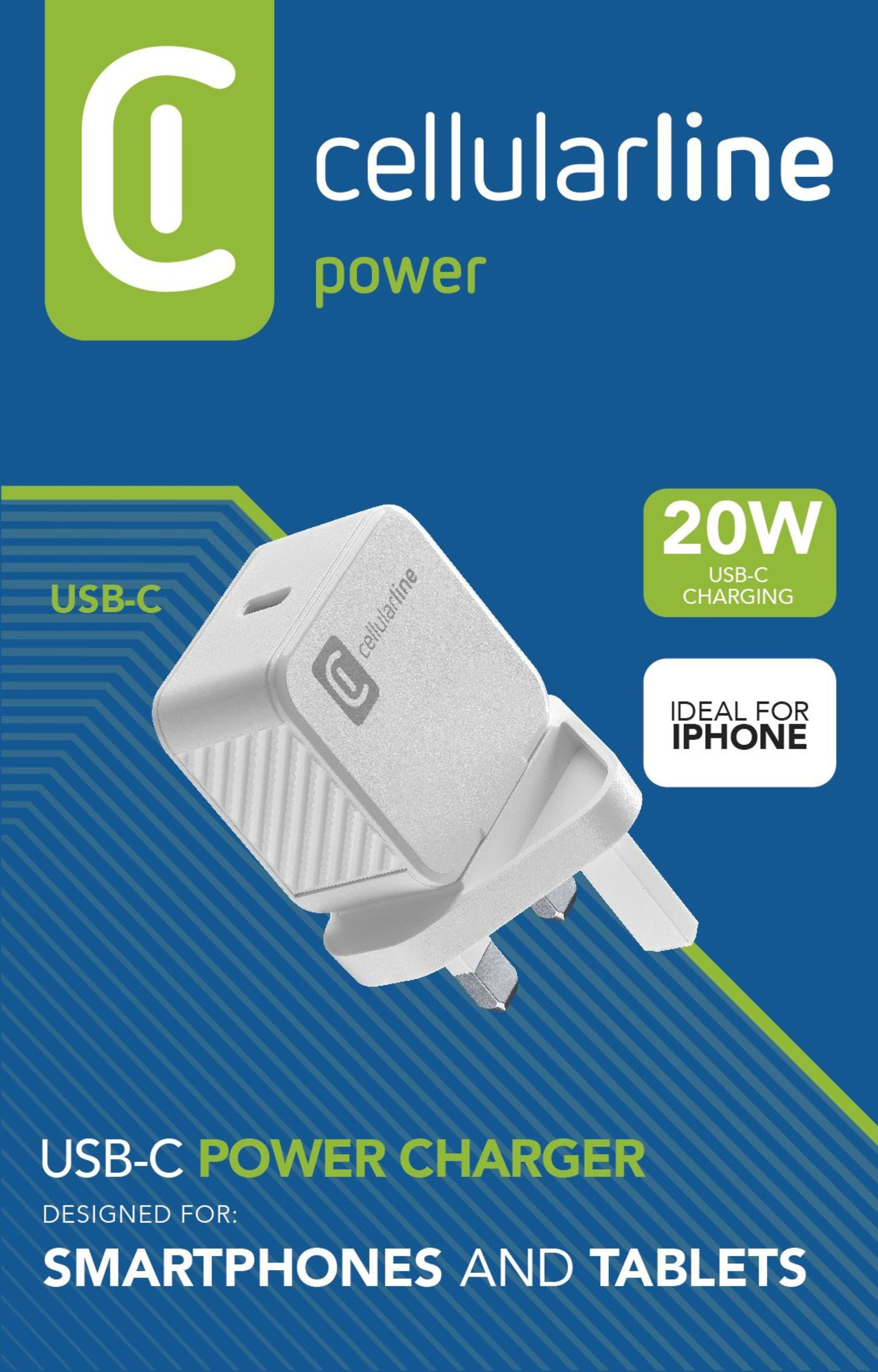 CELLULAR LINE USB-C POWER CHARGER 20W 