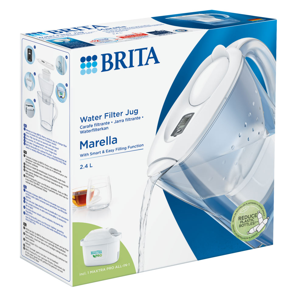 BRITA MARELLA MXPRO WATER FILTER JAR WHITE 2.4L