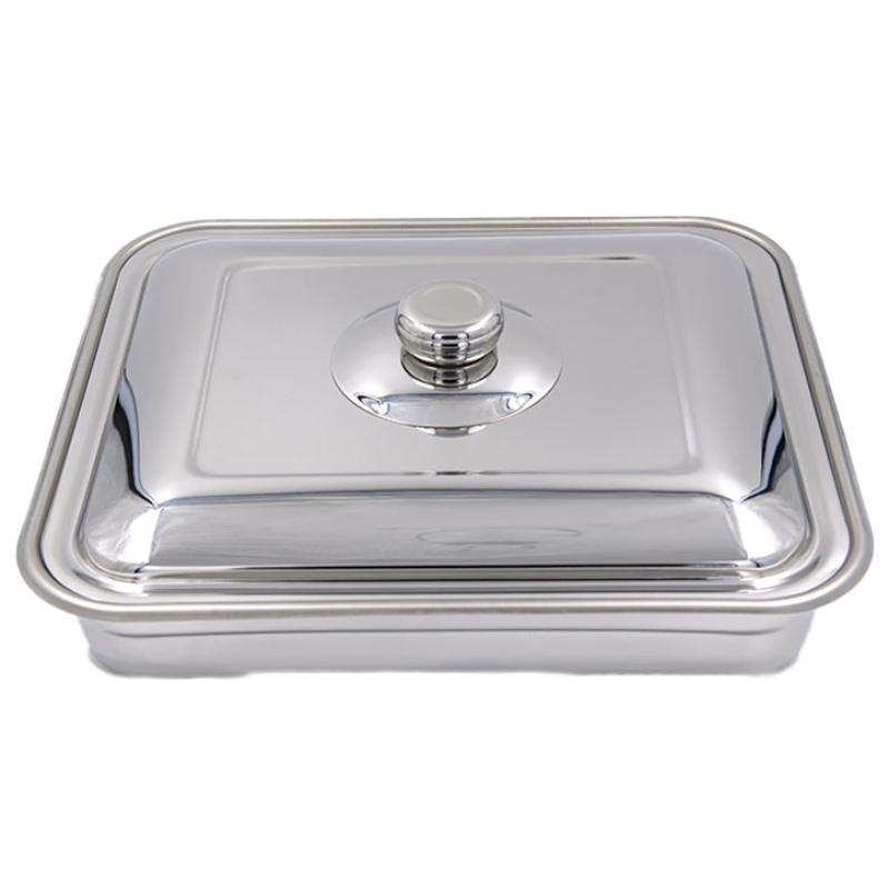 ASTRA RECTANGULAR PAN & COVER STAINLESS STEEL 18-C 40X35CM