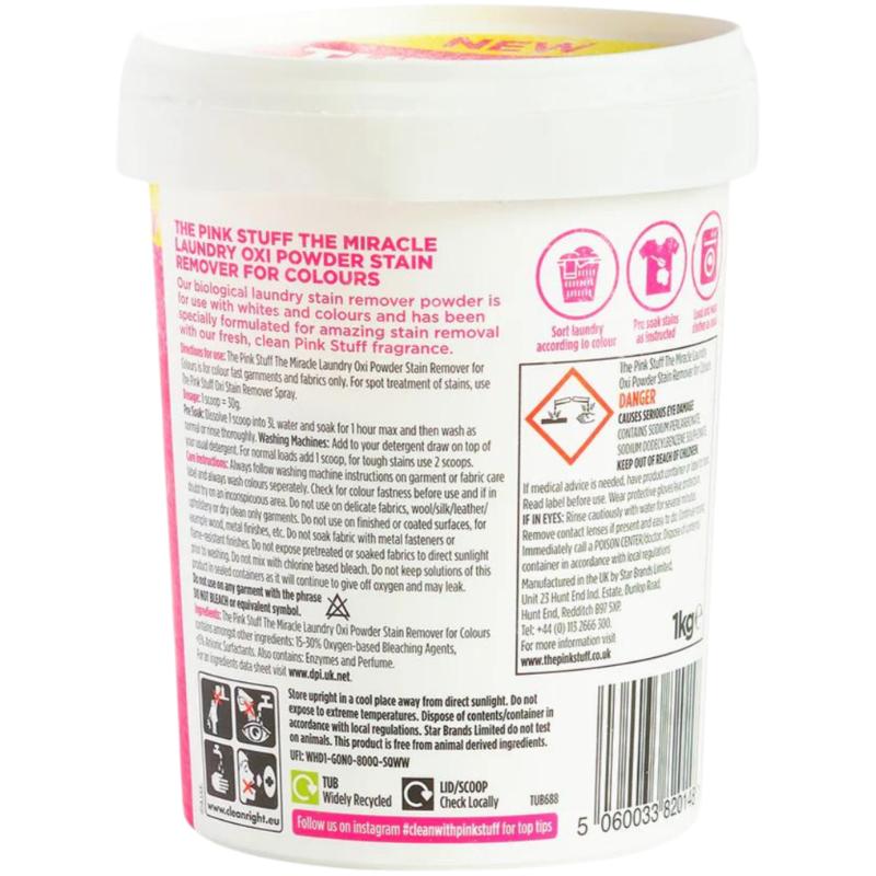 THE PINK STUFF REMOVE POWDER FOR COLOURS 1KG