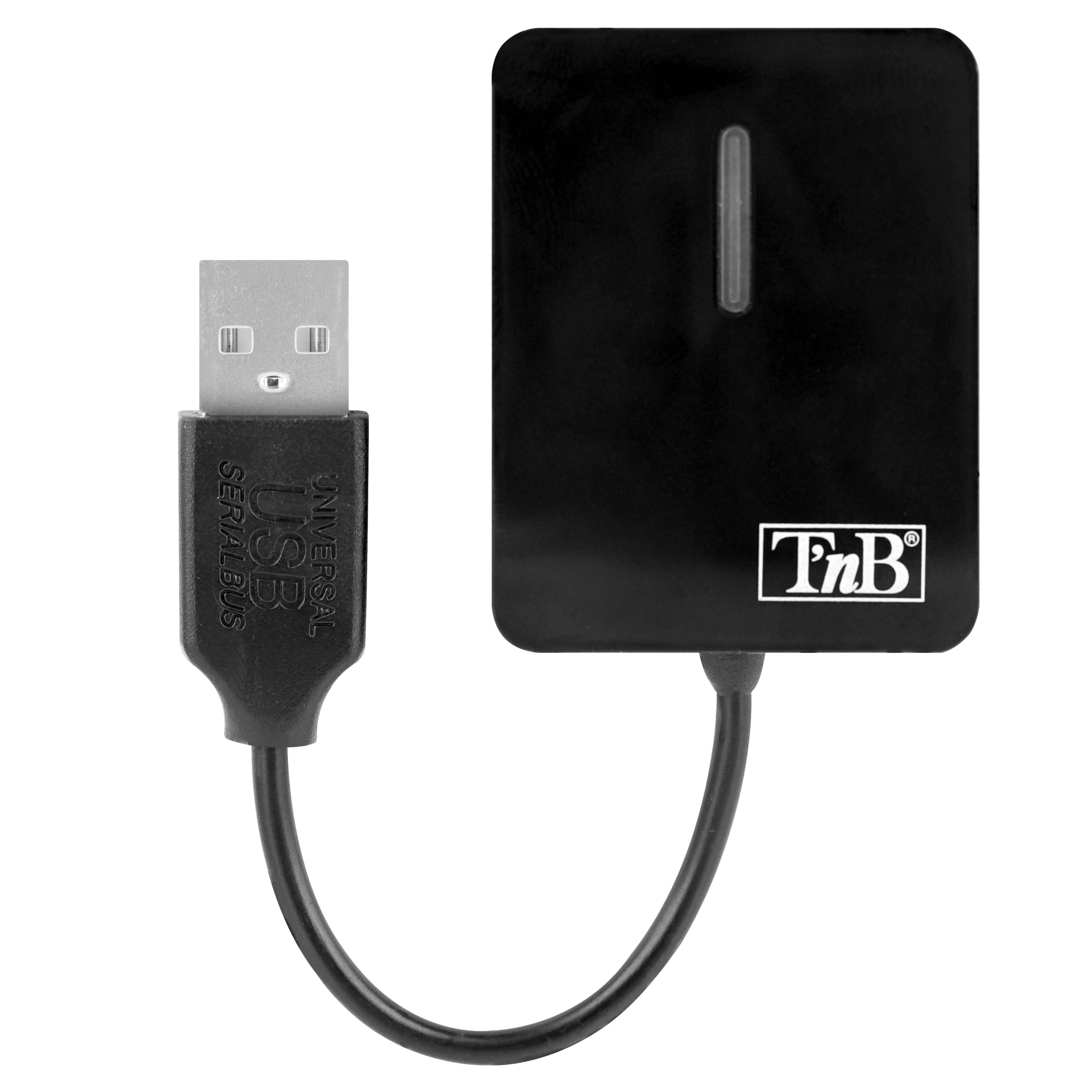 TnB USB 2.0 Hub 4 Ports Black