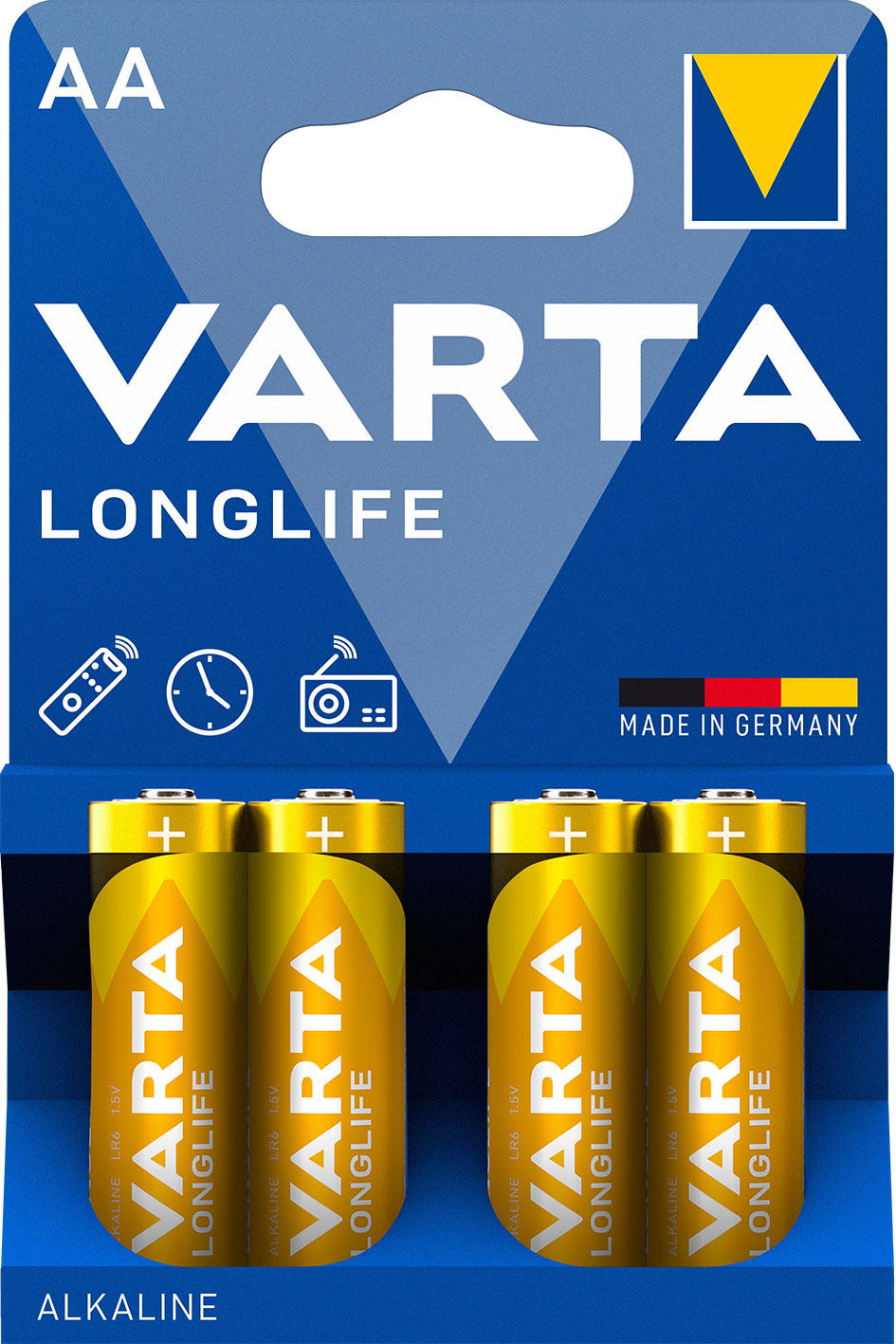 Varta Long Life High Energy Alkaline AA Batteries Pack of 4
