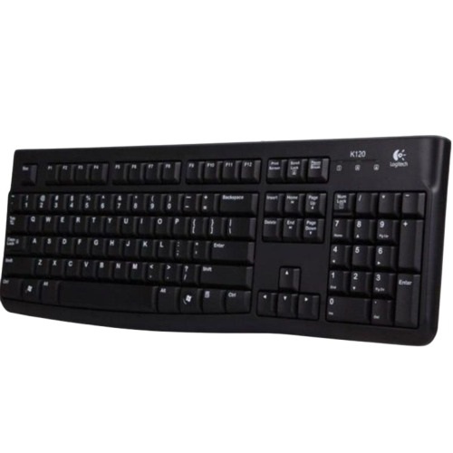 Logitech K120 UK Wired Keyboard, Black