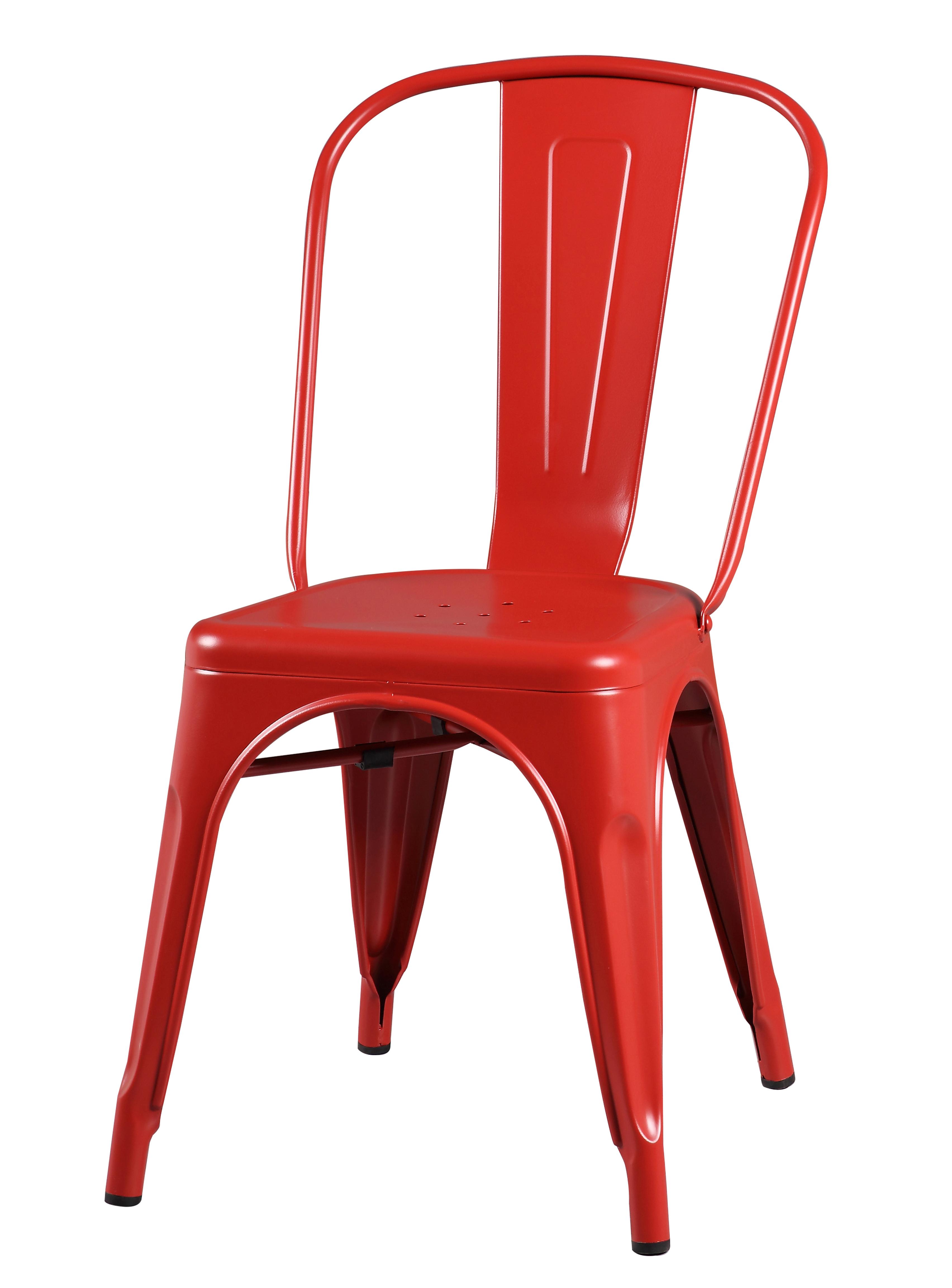 SUPERLIVING JONES METAL CHAIR 45X54X83.5CM - MATT RED