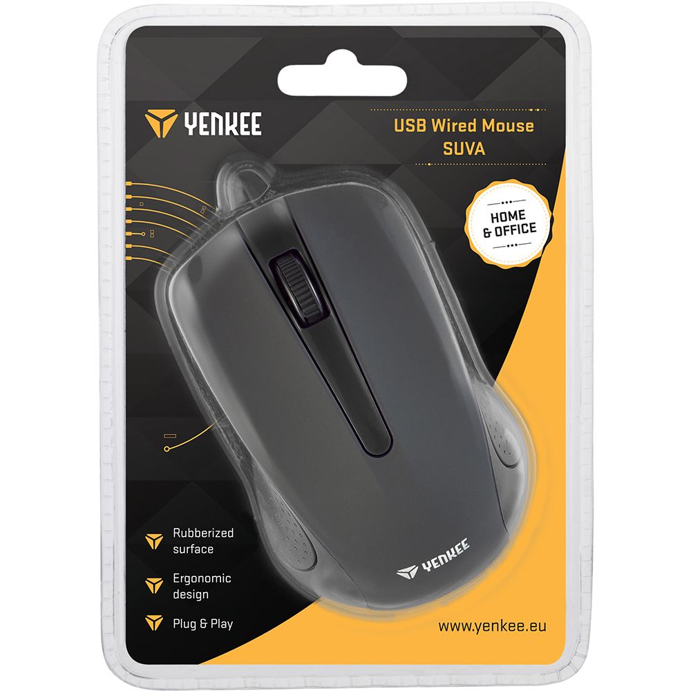 Yenkee Corded Mouse Optical Yenkee Suva YMS 1015BK Black