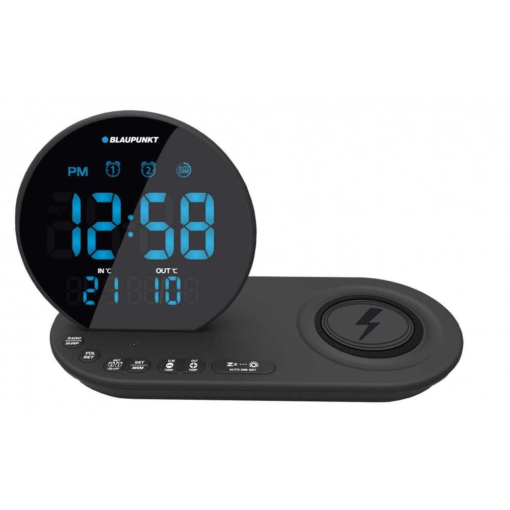 Blaupunkt CR85BK Clock Radio Fm/Alarm/USB With Wireless Charging