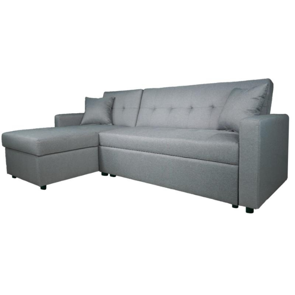 SUPERLIVING VIENNA CORNER SOFA BED 226X144X87CM - GREY