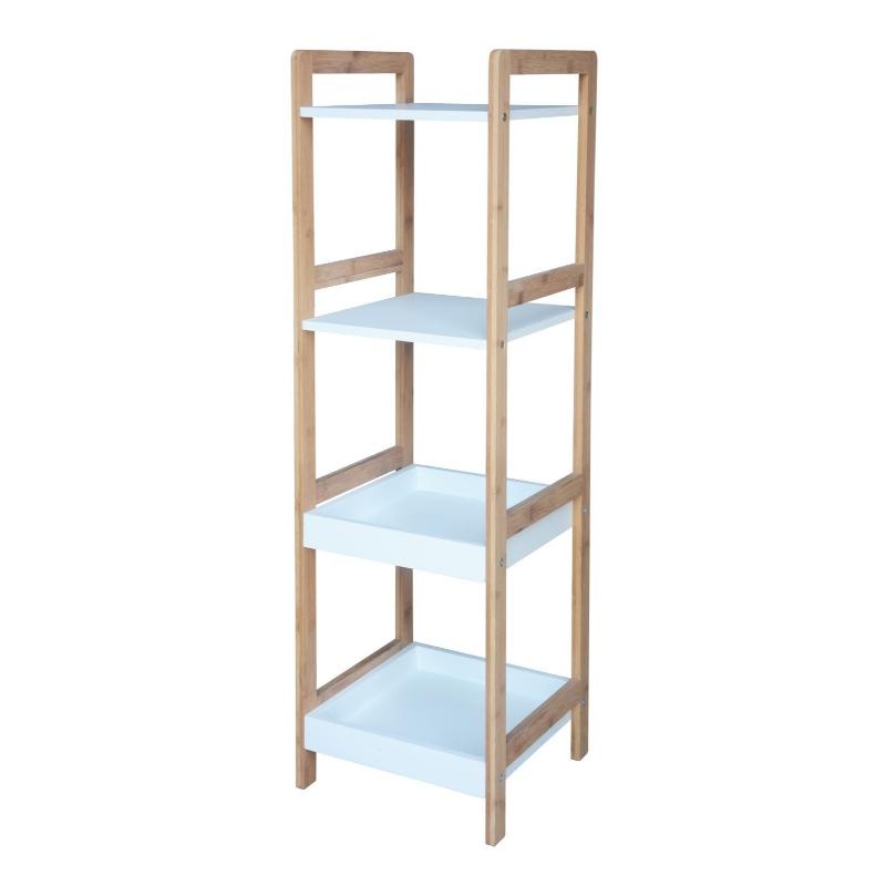 SUPERLIVING LONDON 4-TIER SHELF 100X30X29CM - WHITE