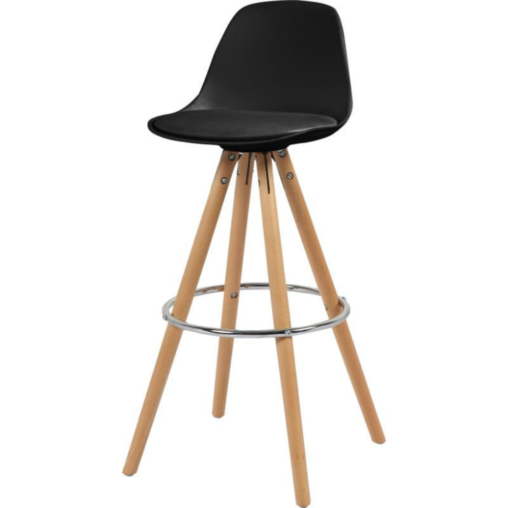 VERA BAR STOOL SEAT 42X43X85CM - BLACK