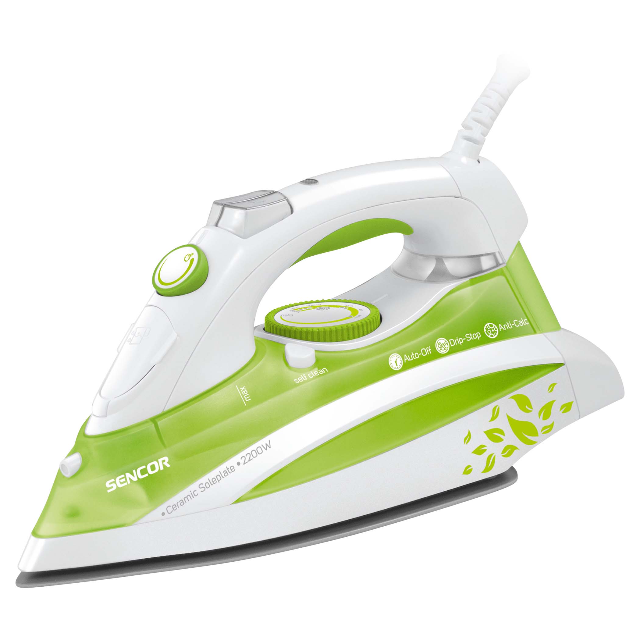SENCOR SSI 8440GR STEAM IRON 2200W 3.8L - WHITE / GREEN