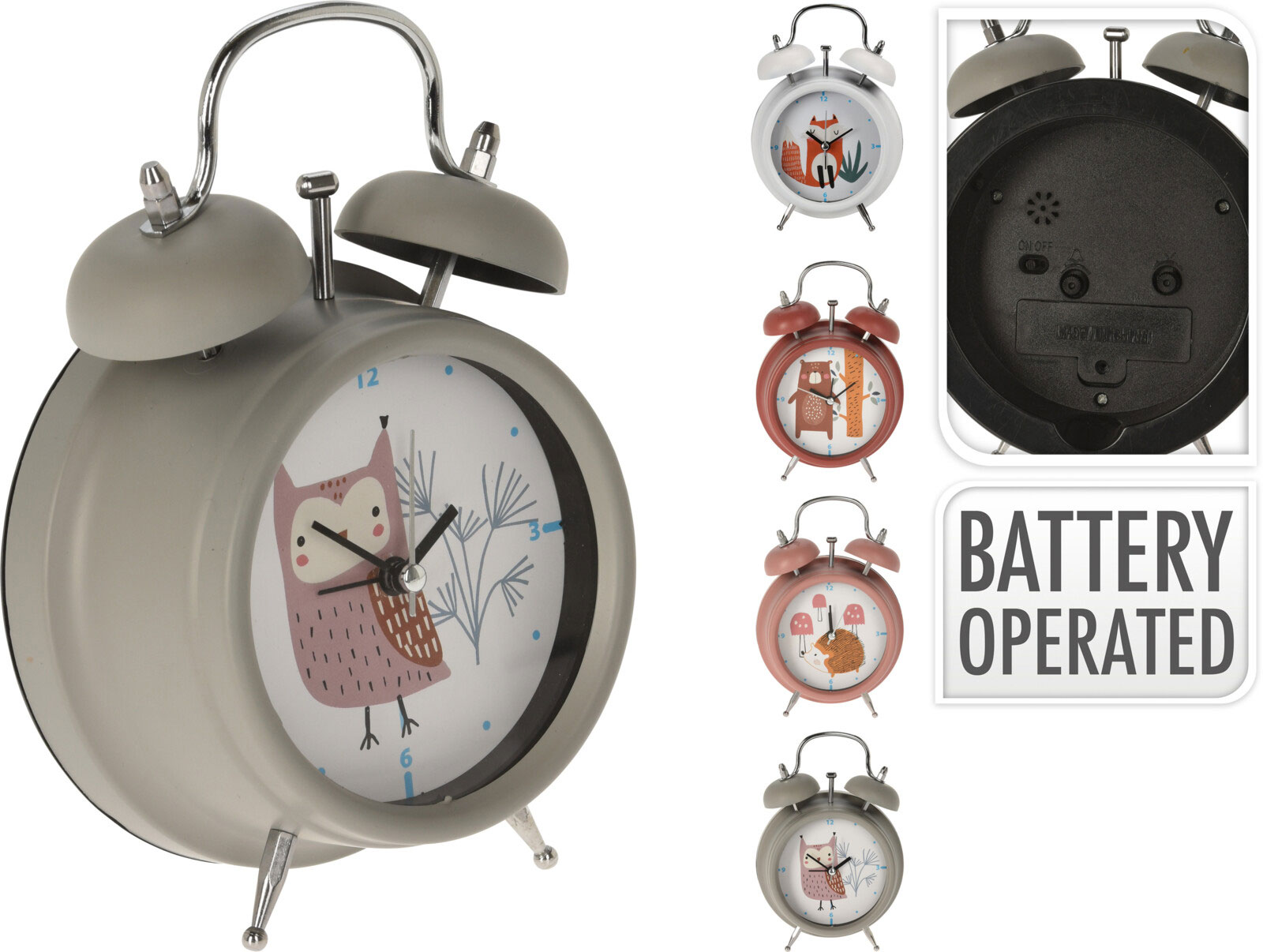 Niet Van Toepassing (Nvt) Alarm Clock Kids Pp 4 Assorted Colors