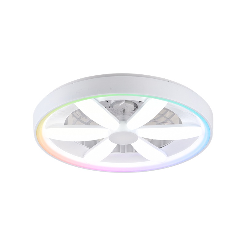 Sunlight 'spooky' Ceiling Fan DC Motor 3-ABS Blades 19-INCH White LED 48W Rgb+Cct Ø485xH160MM Remote